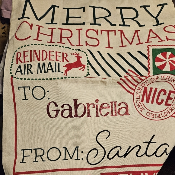 PERSONALIZED Large Merry Christmas Santa Sack - Picture 3 of 3
